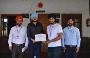 मेहर चंद पॉलिटेक्निक के छात्र जशनप्रीत सिंह ने शॉट पुट में जीता रजत पदक