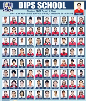 डिप्स स्कूल्स का शानदार प्रदर्शन — 85 से अधिक छात्रों ने हासिल किए 90% से ऊपर अंक